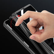 For Samsung Galaxy Z Fold6 GKK Integrated Anti Peep Full Coverage Magnetic Fold Phone Case with Pen Box, Not Included Pen(Titanium Gray)