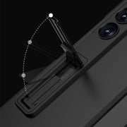 For Samsung Galaxy Z Fold6 GKK Integrated Anti Peep Full Coverage Magnetic Fold Phone Case(Black)