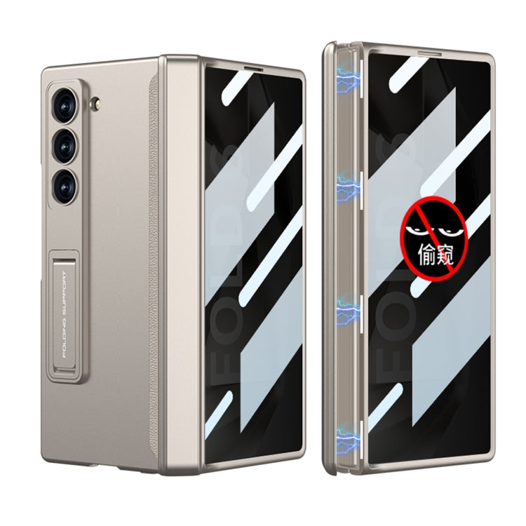 For Samsung Galaxy Z Fold6 GKK Integrated Anti Peep Full Coverage Magnetic Fold Phone Case(Titanium Gray) - free shipping - PMC Jewellery - Order now!