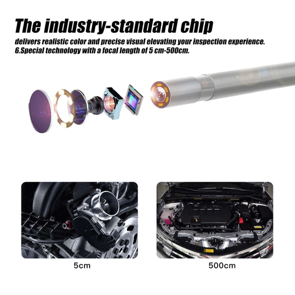 F240 3.9mm HD 1080P IP67 Water-resistant WiFi Direct Connection Digital Endoscope, Cable Length:2m(Black)
