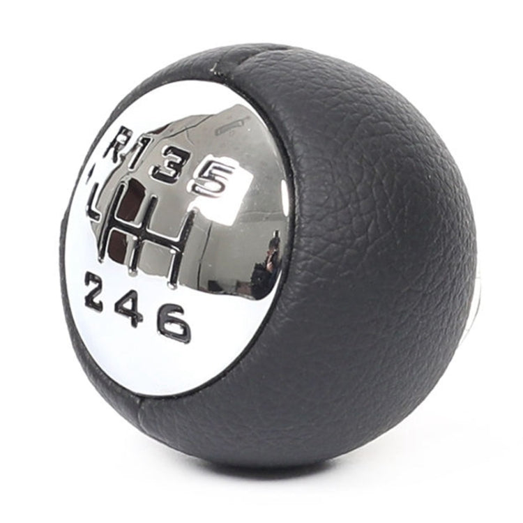 For Peugeot 307 / 308 Car Gear Lever Hand Ball Leather Gear Shift Knob, Style:6 Speed - Shift Knob by PMC TechLife | Online Shopping South Africa | PMC TechLife | Buy Now Pay Later Mobicred