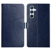 For Samsung Galaxy S25+ 5G Y-shaped Pattern Flip Leather Phone Case(Blue)