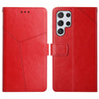 For Samsung Galaxy S25 Ultra 5G Y-shaped Pattern Flip Leather Phone Case(Red) - free shipping - PMC TechLife - Order now!