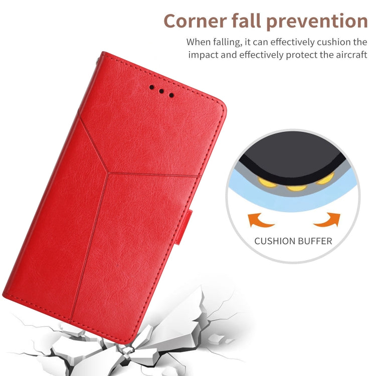 For Samsung Galaxy S25 Ultra 5G Y-shaped Pattern Flip Leather Phone Case(Red) - free shipping - PMC TechLife - Order now!