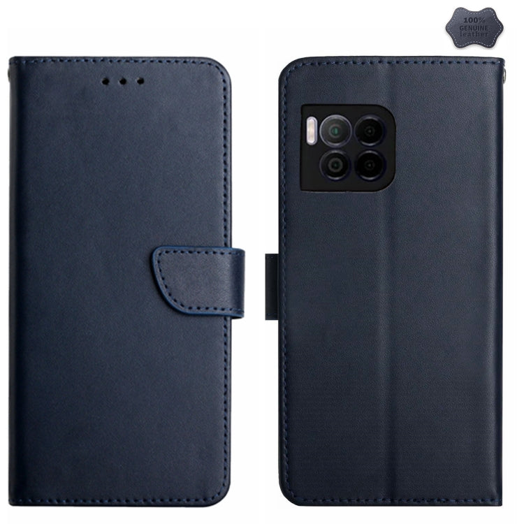 For T-Mobile REVVL 7 Pro 5G HT02 Genuine Leather Fingerprint-proof Flip Phone Case(Blue) - More Brand by PMC TechLife | Online Shopping South Africa | PMC TechLife | Buy Now Pay Later Mobicred
