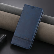 For Redmi K70 Ultra AZNS Magnetic Calf Texture Flip Leather Phone Case(Dark Blue)