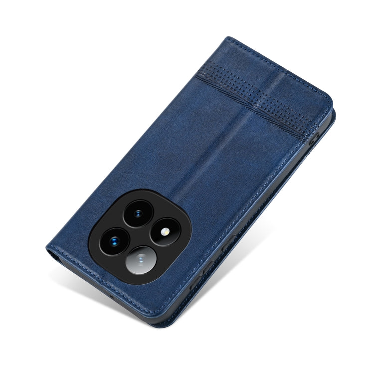 For Redmi Note 14 Pro 5G AZNS Magnetic Calf Texture Flip Leather Phone Case(Dark Blue)