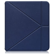 For Kobo Libra Colour 2024 Solid Color Deformation TPU Leather Smart Tablet Case(Dark Blue)