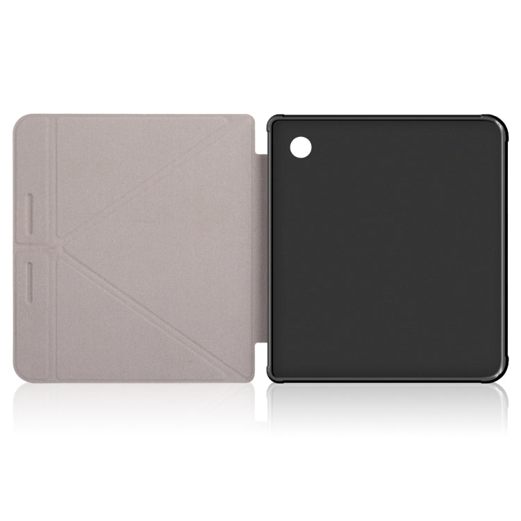For Kobo Libra Colour 2024 Solid Color Deformation TPU Leather Smart Tablet Case(Grey)