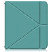 For Kobo Libra Colour 2024 Solid Color Deformation TPU Leather Smart Tablet Case(Green)