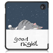 For Kobo Libra Colour 2024 Solid Color Deformation TPU Leather Smart Tablet Case(Lazy Cat)