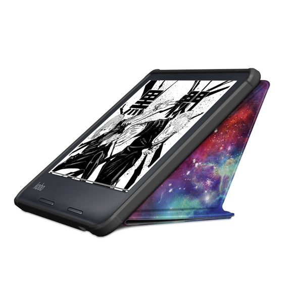 For Kobo Libra Colour 2024 Solid Color Deformation TPU Leather Smart Tablet Case(Milky Way)
