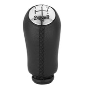 For Renault Clio III MK3 Car Gear Lever Knob Leather Gear Shift Knob(Black)
