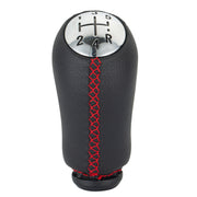 For Renault Clio III MK3 Car Gear Lever Knob Leather Gear Shift Knob(Red)