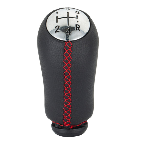 For Renault Clio III MK3 Car Gear Lever Knob Leather Gear Shift Knob(Red)