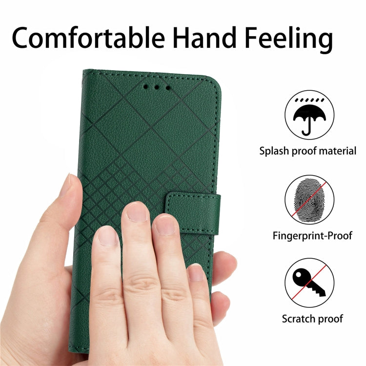 For Samsung Galaxy S25 Ultra 5G Rhombic Grid Texture Leather Phone Case(Green) - Galaxy S25 Ultra 5G Cases by PMC Jewellery | Online Shopping South Africa | PMC Jewellery | Buy Now Pay Later Mobicred