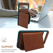 For Google Pixel 9 Pro XL Solid Color Metal Buckle Card Slots Bag Phone Case(Brown)