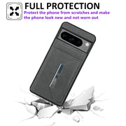 For Google Pixel 9 Pro XL Solid Color Metal Buckle Card Slots Bag Phone Case(Grey)