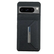 For Google Pixel 9 Pro XL Solid Color Metal Buckle Card Slots Bag Phone Case(Black)