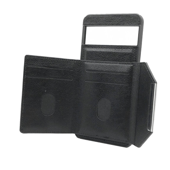 For Google Pixel 9 Pro XL Solid Color Metal Buckle Card Slots Bag Phone Case(Black)