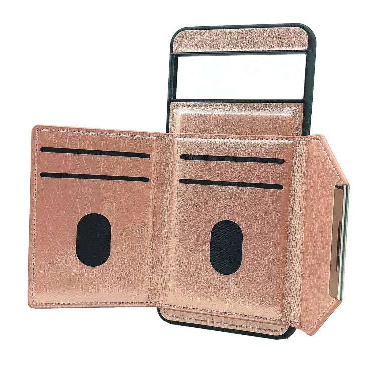 For Google Pixel 9 Pro XL Solid Color Metal Buckle Card Slots Bag Phone Case(Rose Gold) - Google Cases by PMC TechLife | Online Shopping South Africa | PMC TechLife | Buy Now Pay Later Mobicred