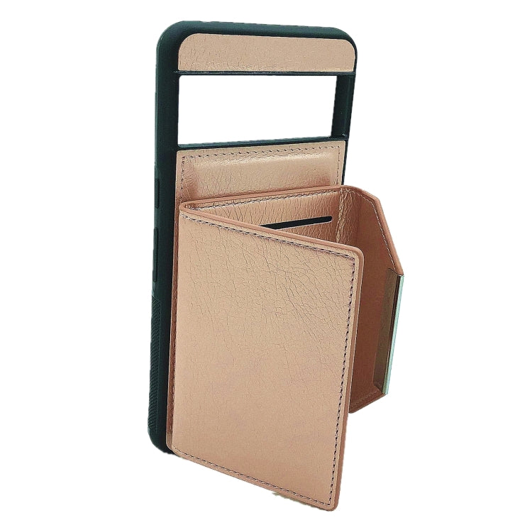 For Google Pixel 9 Pro XL Solid Color Metal Buckle Card Slots Bag Phone Case(Rose Gold)