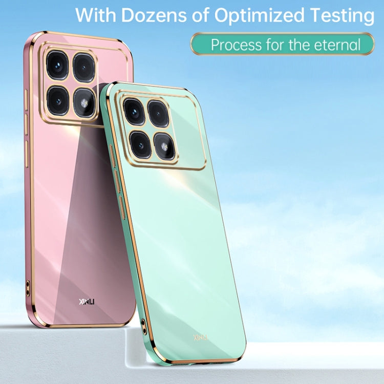 For Redmi K70 Ultra XINLI Straight Edge 6D Electroplate TPU Phone Case(Pink)