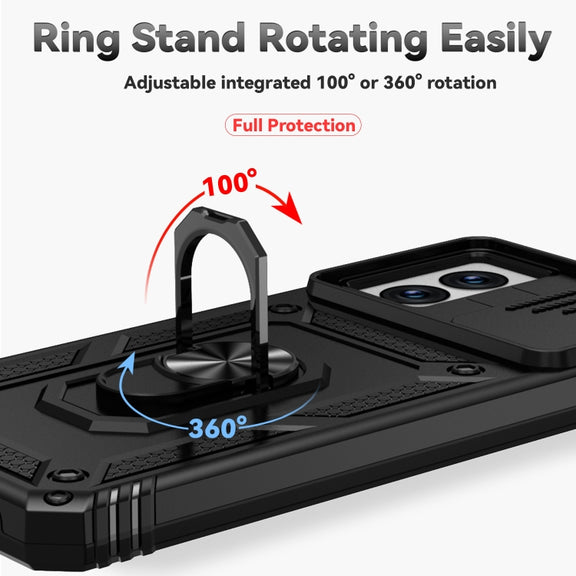 For Motorola Moto G Power 5G 2024 Sliding Camshield Holder Phone Case(Black)