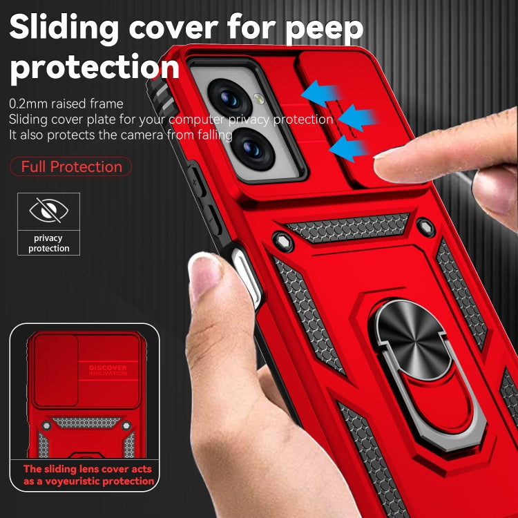 For Motorola Moto G Power 5G 2024 Sliding Camshield Holder Phone Case(Red) - free shipping - PMC Jewellery - Order now!