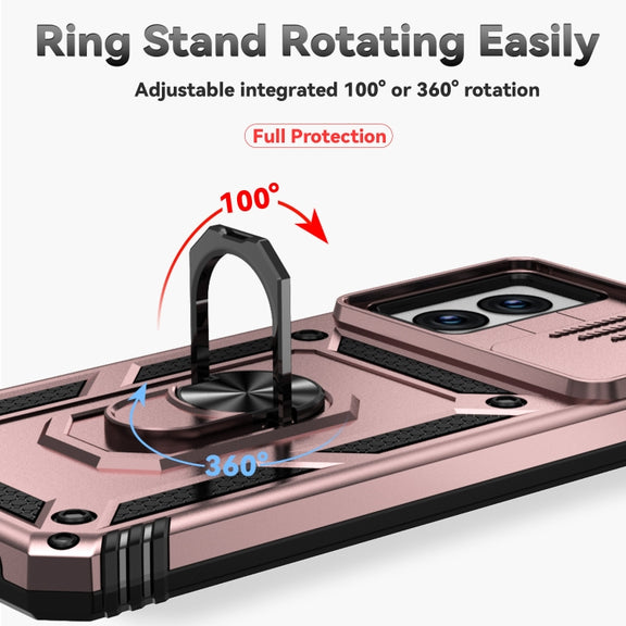 For Motorola Moto G Power 5G 2024 Sliding Camshield Holder Phone Case(Rose Gold)