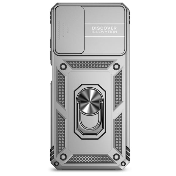 For Motorola Moto G Power 5G 2024 Sliding Camshield Holder Phone Case(Silver)