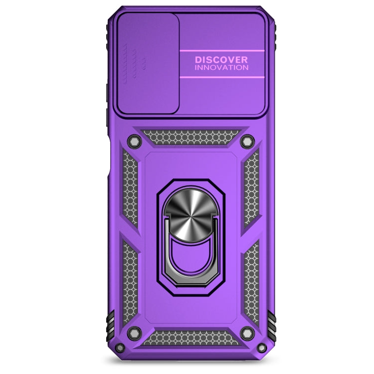For Motorola Moto G Power 5G 2024 Sliding Camshield Holder Phone Case(Purple)