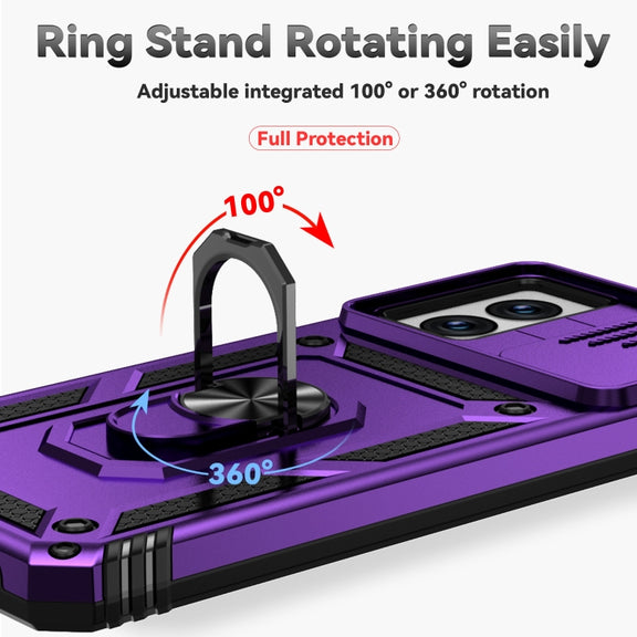 For Motorola Moto G Power 5G 2024 Sliding Camshield Holder Phone Case(Purple)