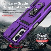For Motorola Moto G Power 5G 2024 Sliding Camshield Holder Phone Case(Purple)
