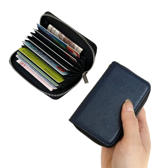 For Google Pixel 8a Solid Color Zipper 11-Card Slots Bag Phone Case with Lanyard(Blue)