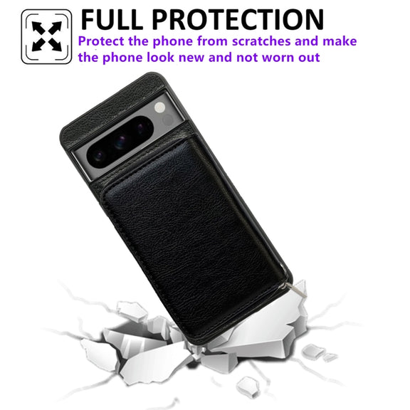 For Google Pixel 7a Solid Color Zipper 11-Card Slots Bag Phone Case with Lanyard(Black)
