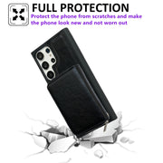 For Samsung Galaxy S24 Ultra 5G Solid Color Zipper 11-Card Slots Bag Phone Case with Lanyard(Black)
