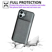 For iPhone 16 Solid Color Zipper 11-Card Slots Bag Phone Case with Lanyard(Grey)