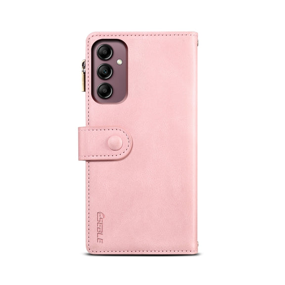 For Samsung Galaxy S24 FE 5G ESEBLE Retro Frosted RFID Flip Leather Phone Case(Rose Gold)