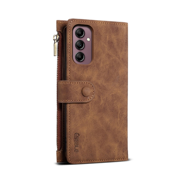 For Samsung Galaxy S25+ 5G ESEBLE Retro Frosted RFID Flip Leather Phone Case(Brown)