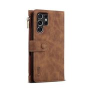 For Samsung Galaxy S25 Ultra 5G ESEBLE Retro Frosted RFID Flip Leather Phone Case(Brown)