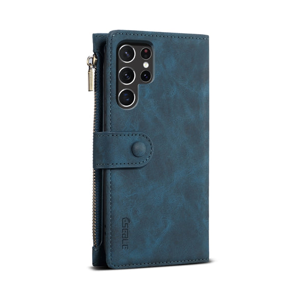 For Samsung Galaxy S25 Ultra 5G ESEBLE Retro Frosted RFID Flip Leather Phone Case(Dark Green)