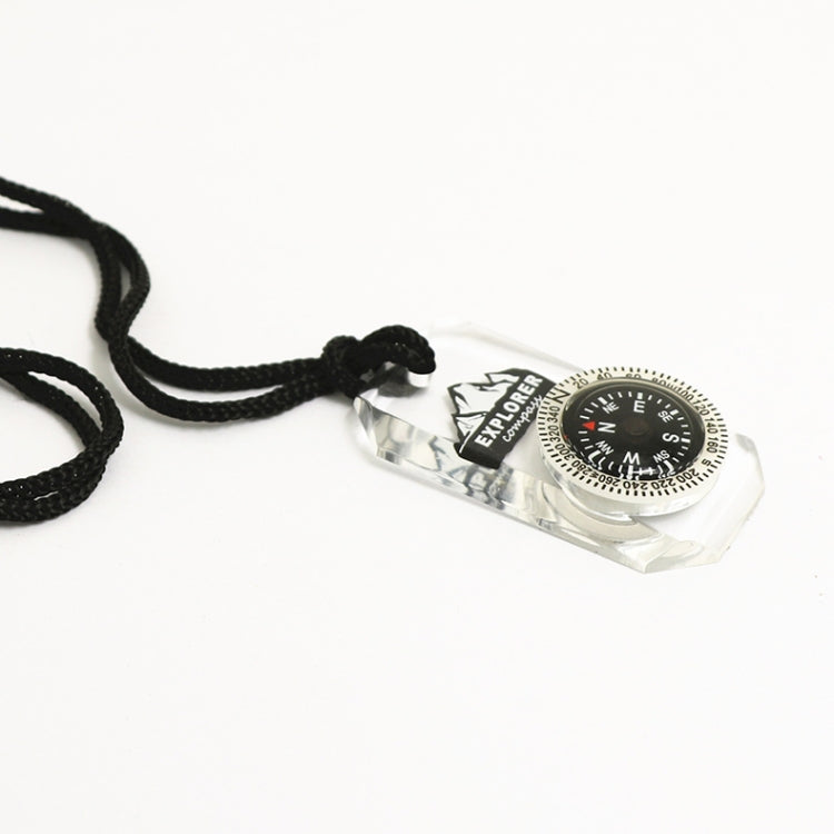 Nisa DC18-1A Acrylic Compass Necklace - Hiking Meter by PMC Jewellery | Online Shopping South Africa | PMC Jewellery | Buy Now Pay Later Mobicred