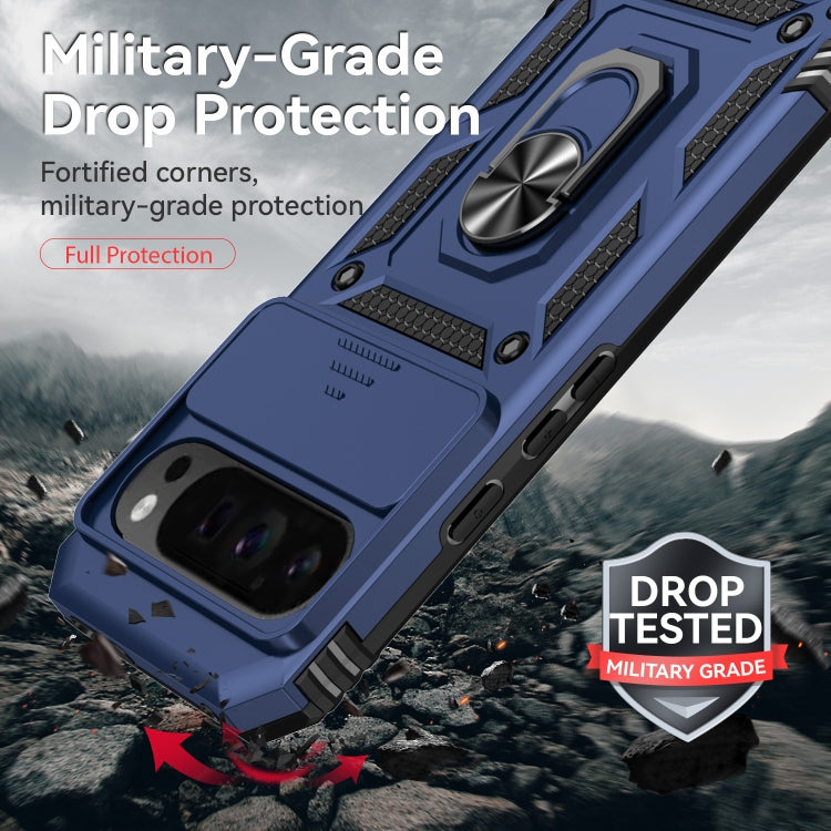 For Google Pixel 9 Pro Sliding Camshield Holder Phone Case(Blue) - Google Cases by PMC TechLife | Online Shopping South Africa | PMC TechLife | Buy Now Pay Later Mobicred