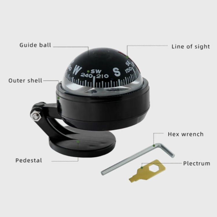 Nisa LC500 Car Compass Ball Car Decoration - Clocks & Car Meters by PMC TechLife | Online Shopping South Africa | PMC TechLife | Buy Now Pay Later Mobicred