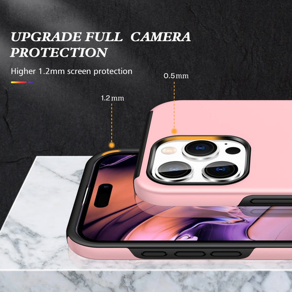 For iPhone 16 Magnetic Ring Holder Phone Case(Rose Gold)