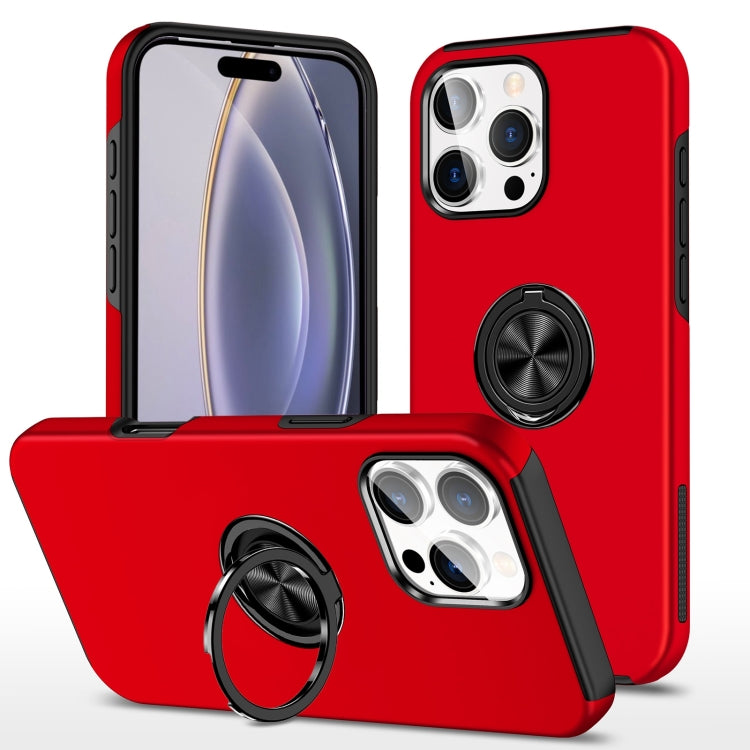 For iPhone 16 Pro Magnetic Ring Holder Phone Case(Red) - iPhone 16 Pro Cases by PMC TechLife | Online Shopping South Africa | PMC TechLife | Buy Now Pay Later Mobicred