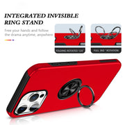 For iPhone 16 Pro Magnetic Ring Holder Phone Case(Red)