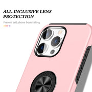 For iPhone 16 Pro Magnetic Ring Holder Phone Case(Rose Gold)