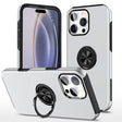 For iPhone 16 Pro Magnetic Ring Holder Phone Case(Silver) - free shipping - PMC TechLife - Order now!